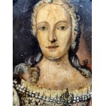 Marie Terezie (1717- 1780) Portrétní miniatura na měděné desce - 19. století