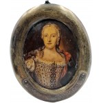 Maria Theresa (1717- 1780) Portrait miniature on copper plate - 19th century