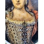 Maria Teresa (1717- 1780) Miniatura portretowa na blasze miedzianej - XIX wiek