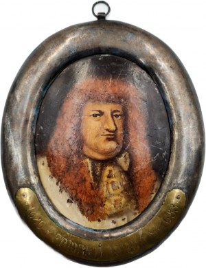 Frederick William I of Prussia - Portrait miniature on copper plate - 19th century