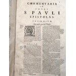 Cornelio Lapide - Commentaria in Omnes Divi Pauli Epistolas - Antwerpia 1627 [z Biblioteki Cystersów w Zamsku Bledzewie ] Diecezja Poznańska