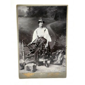 Fotografie na kartě - Cikánka s kartami - Vídeň