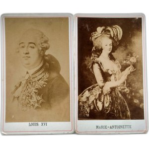 Fotografia kartonikowa - Ludwik XVI i Maria Antonina