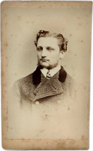Card photograph - Prof. Stanislaw Karwowski of the Pniejnia coat of arms - Leszno 1869 [ historian, geographer, linguist].