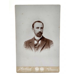 Cardboard photograph - portrait of a man - Atelier Mieczykowski Warsaw ca. 1900.