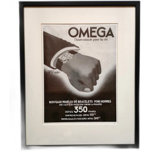 Reklamní plakát na hodinky Omega - Kramer 1935