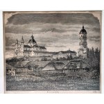 Jan Krajewski - Holzschnitt - Pochaiv-Kloster 1875 [Kresy, Wolhynien , Ukraine].