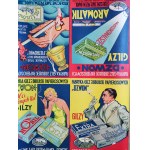Předválečný reklamní plakát továrny na náprstky a tabákový papír Bell ve Varšavě - 20. léta 20. století