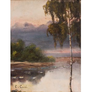 Gilbert von Canal (1849 – 1927), Pejzaż z brzozą
