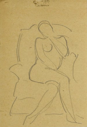 Wojciech WEISS (1875-1950), Akt kobiety siedzącej na fotelu