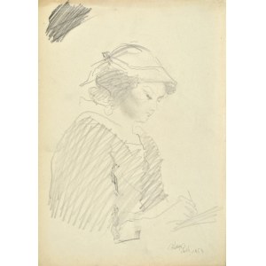 Kasper POCHWALSKI (1899-1971), Young woman writing, 1953