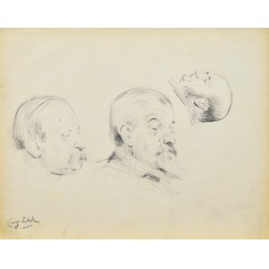 Eugene ZAK (1887-1926), Skice mužských hláv