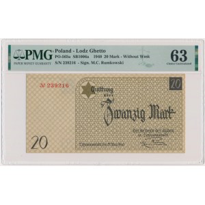 20 Mark 1940 - no. 1 without watermark - PMG 63