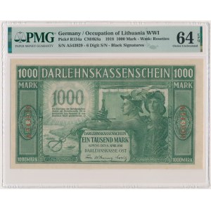 Kaunas, 1 000 marek 1918 - A - 6 číslic - PMG 64 EPQ