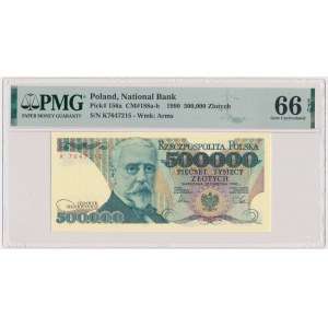 500.000 złotych 1990 - K - PMG 66 EPQ