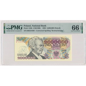 2 miliony złotych 1992 - B - PMG 66 EPQ