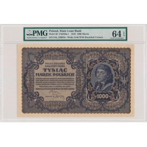 1.000 marek 1919 - III Serja AL - PMG 64 EPQ - szeroka numeracja