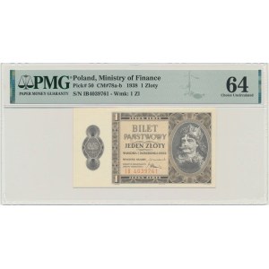 1 zlatý 1938 - IJ - PMG 64