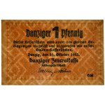 Danzig, 1 Pfennig 1923 - October - watermark Squares - PMG 58