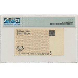 5 Mark 1940 - orange serial number - PMG 64 - cardboard paper