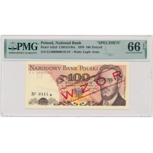 100 złotych 1979 - WZÓR - EU 0000000 - No.0114 - PMG 66 EPQ