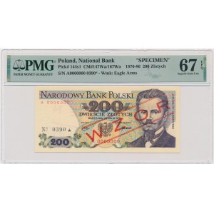 200 Zlato 1976 - MODEL - A 0000000 - č. 0390 - PMG 67 EPQ