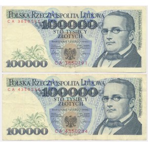 100.000 złotych 1990 - CA (2 szt.)
