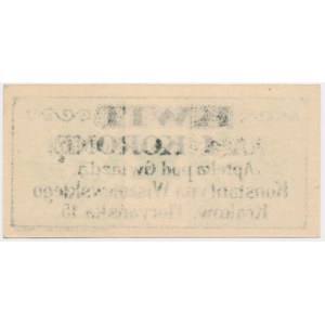 Kraków, Apteka pod Gwiazdą, 1 korona 1919 - blankiet -