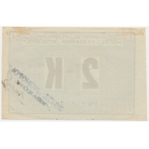 Krakow, Hotel and Café Monopol, 2 crowns 1919 - RARE