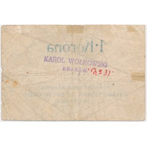 Kraków, Kawiarnia Esplanade, 1 korona 1919 - nieodnotowana odmiana -