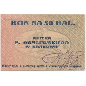 Kraków, Apteka E. Gralewskiego, 50 halerzy 1919