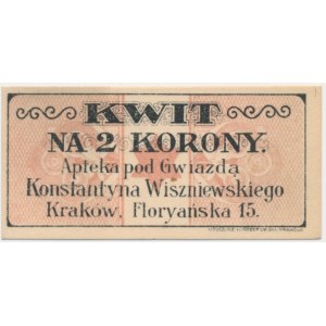 Kraków, Apteka pod Gwiazdą, 2 korony 1919 - blankiet -