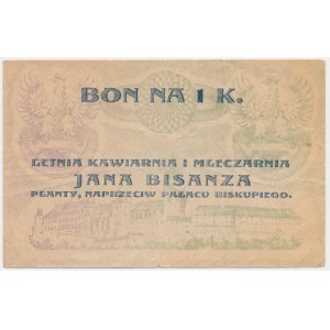Kraków, Jan Bisanz, Letnia Kawiarnia i Mleczarnia, 1 korona 1919