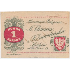 Kraków, Mleczarnia Postępowa M. Chmura, 1 korona 1919