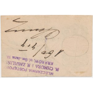 Kraków, Mleczarnia Postępowa M. Chmura, 1 korona 1919