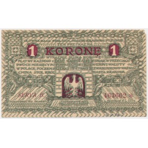 Kraków, Gmina, 1 korona 1919 - B -
