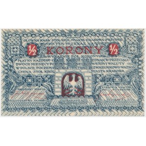 Krakov, obec, 1/2 koruny 1919 - číslo s hvězdičkou -