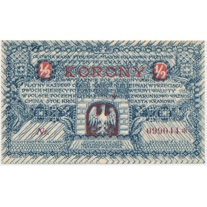 Krakov, obec, 1/2 koruny 1919 - číslo s hvězdičkou -