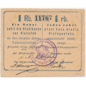 Białystok 1 rubel 1915 rare