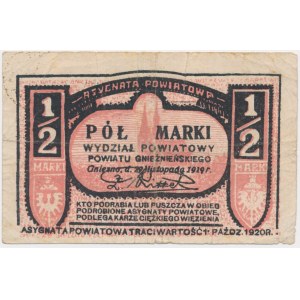 Gniezno/Witkowo, 1/2 marki 1919
