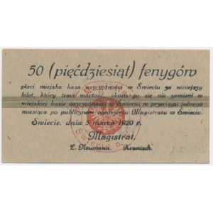 Świecie (Schwetz), 50 fenigów 1920