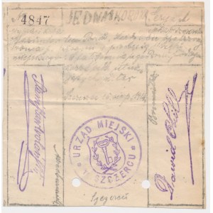Szczerzec, 1 korona 1914 - 8 wierszy - RZADKI