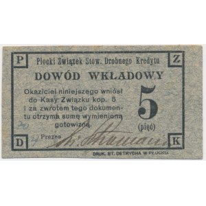 Płock (Plock), 5 kopiejek 1914 - bez podpisu na rewersie