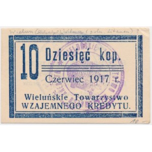 Wieluń, T-wo Wzajemnego Kredytu, 10 kopiejek 1917