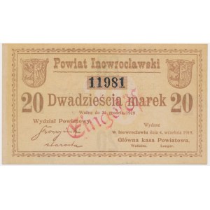 Inowrocław, 20 marek 1919 - stempel EINGELÖST