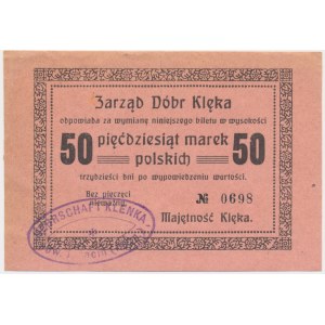 Klęka (Klenka), Zarząd Dóbr, 50 marek 1922