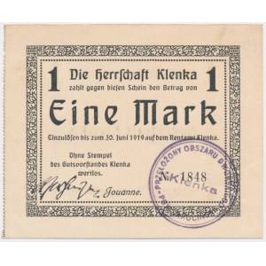 Klęka (Klenka), 1 marka 1919 - stempel B