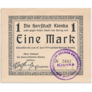 Klęka (Klenka), 1 marka 1919 - stempel B