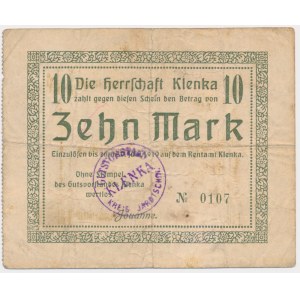Klęka (Klenka), 10 marek 1919 - stempel B + A