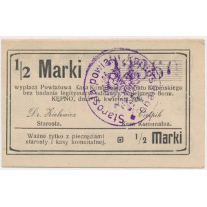 Kępno (Kempen I.P), 1/2 marki 1920